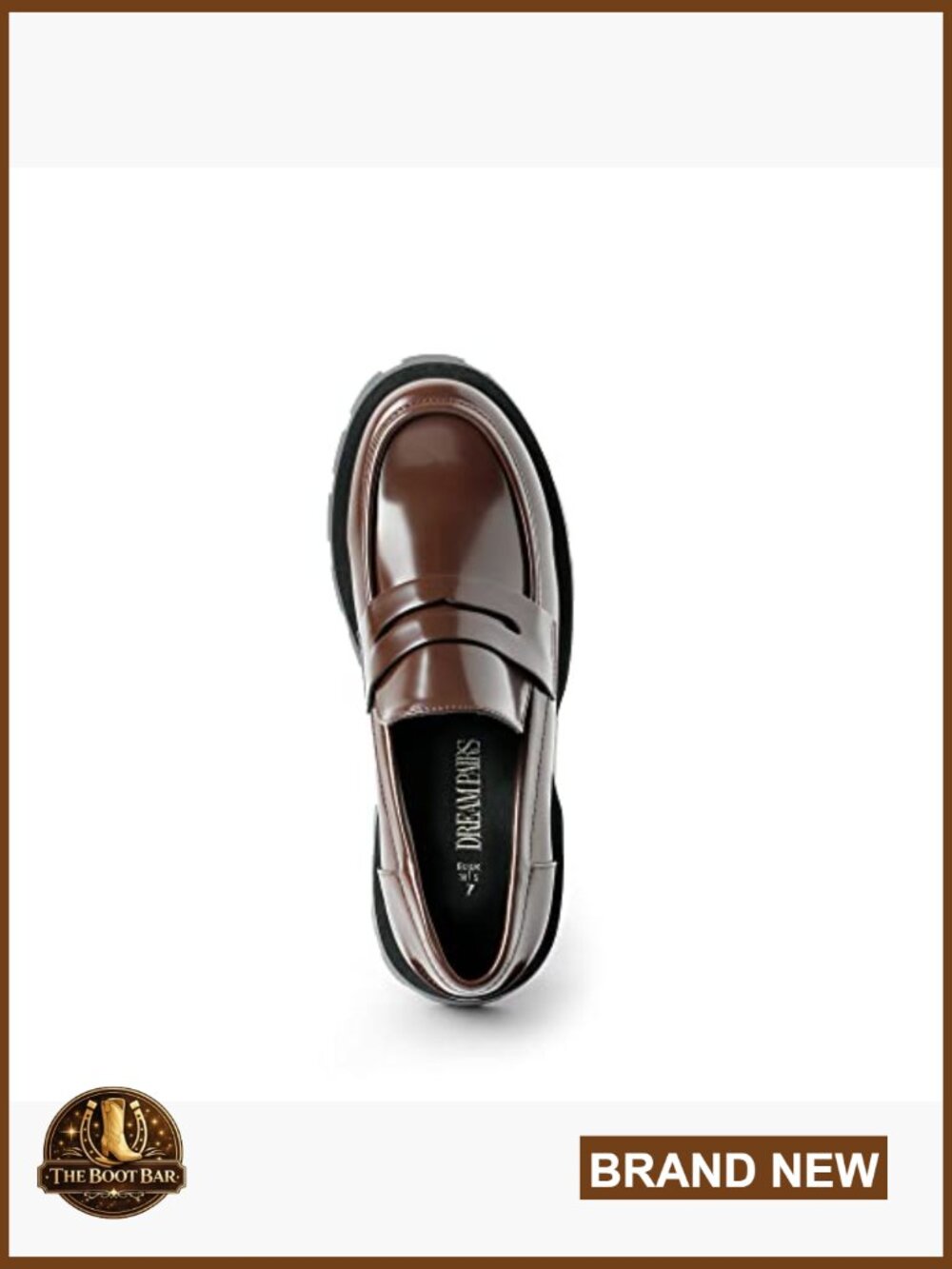 Chunky Platform Lug Sole Slip On Loafers for Women Dressy Work Shoes - Picture 5 of 7